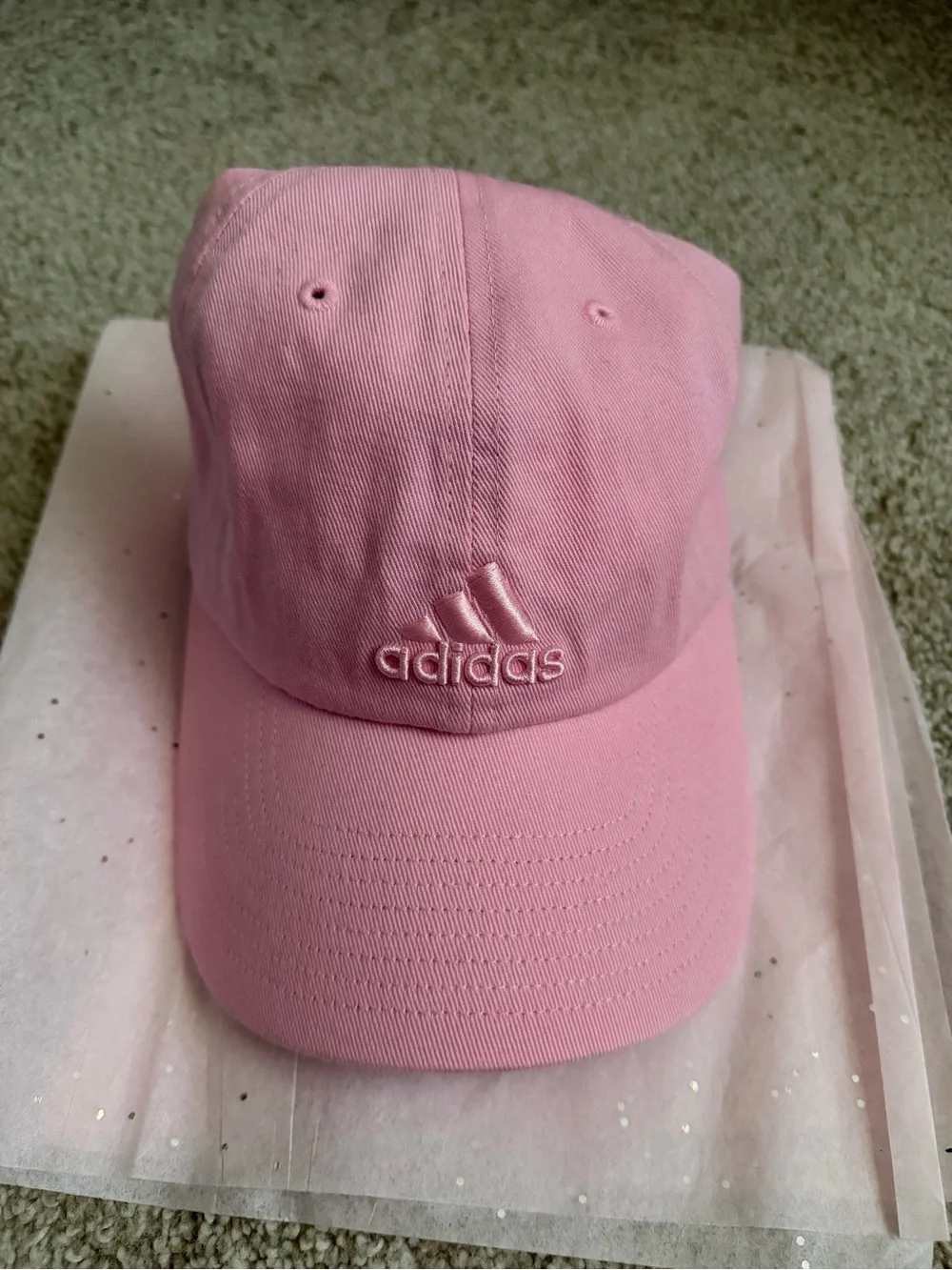 adidas Pink Embroidered Logo Baseball Cap